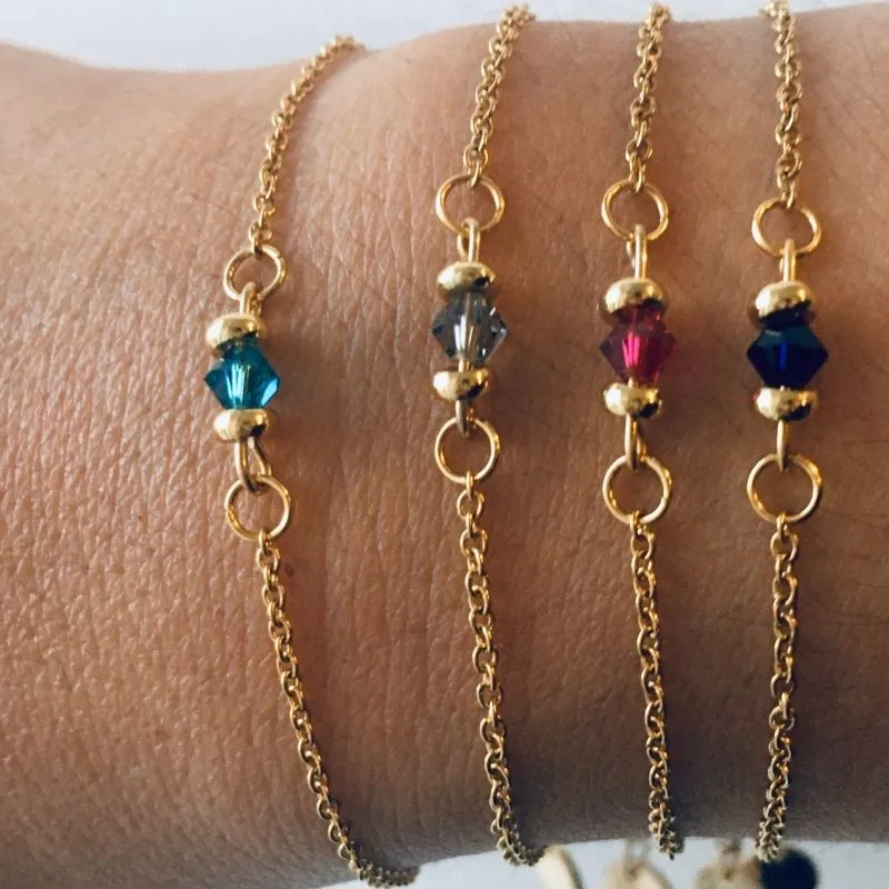 Clover Set of Women's Natural Stone and 24K Gold Plated Heishi Pearl Bracelets