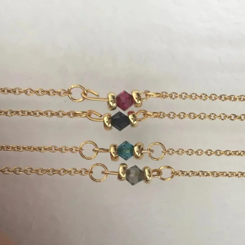Clover Set of Women's Natural Stone and 24K Gold Plated Heishi Pearl Bracelets