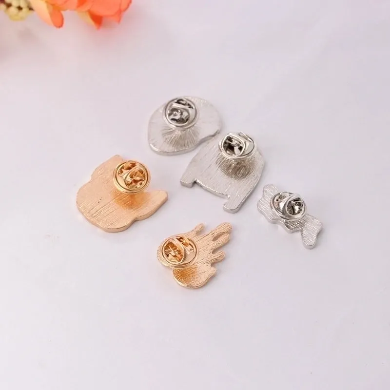Cute Funny Pin Mouth Letter Heart Shape Alloy Enamel Unisex Brooches