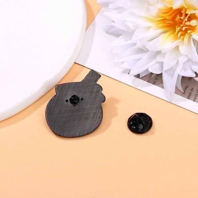 Cute Pin Heart Shape Cat Alloy Enamel Unisex Brooches