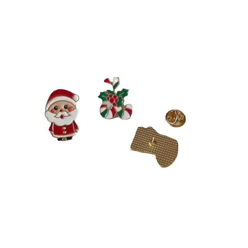 Cute Pin Santa Claus Snowman Elk Alloy Enamel Unisex Brooches