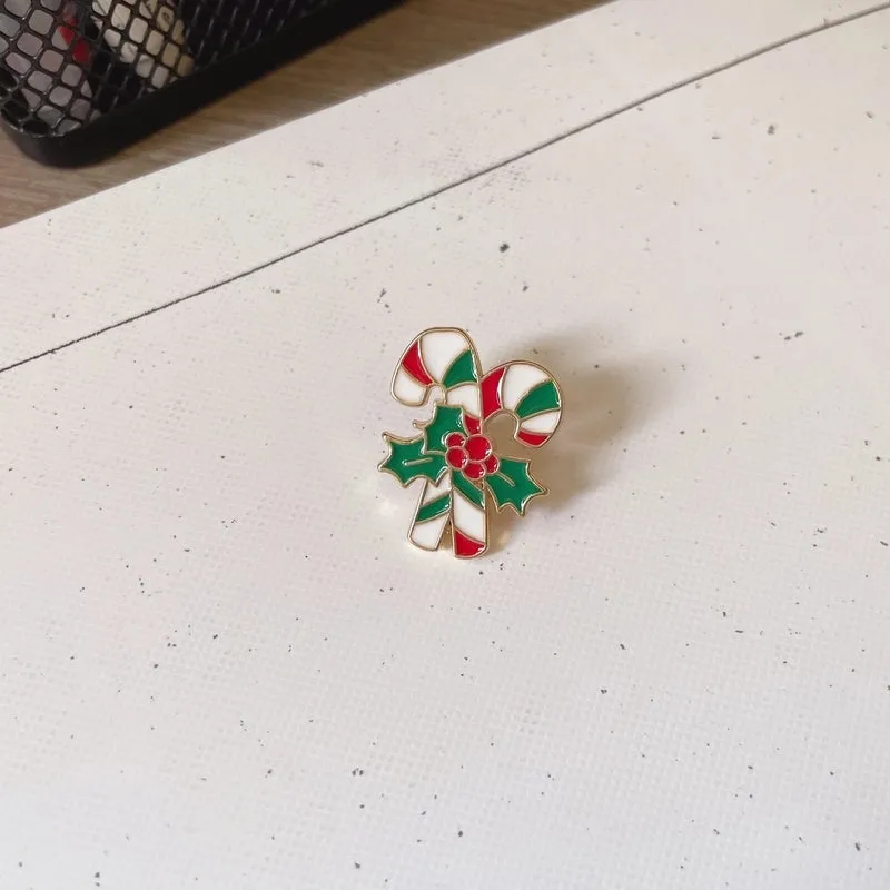 Cute Pin Santa Claus Snowman Elk Alloy Enamel Unisex Brooches