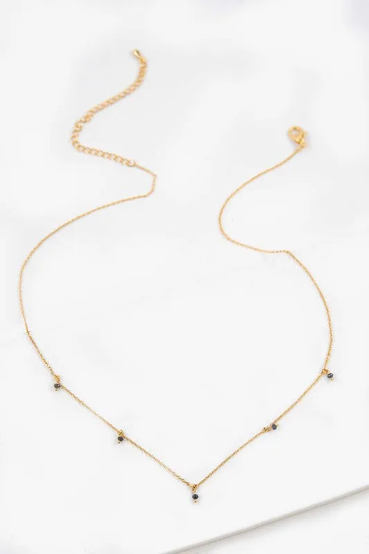 Delicate Beaded Charm Necklace