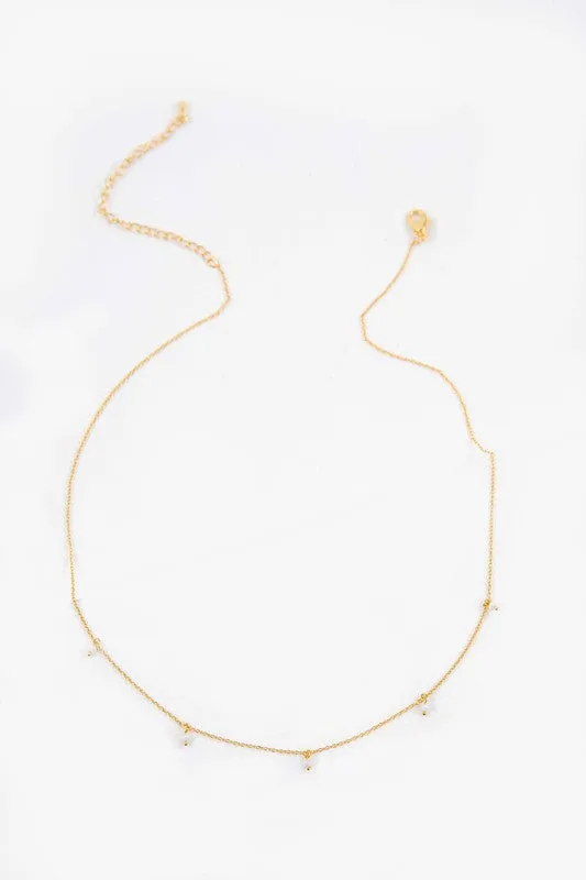 Delicate Beaded Charm Necklace