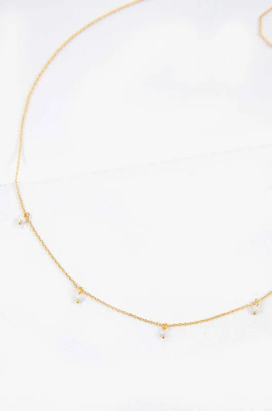 Delicate Beaded Charm Necklace