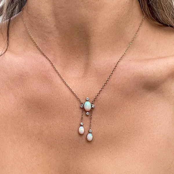 Edwardian Opal & Diamond Necklace