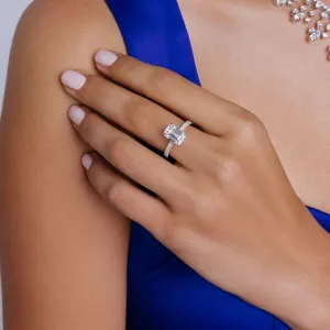 EMERALD CUT SOLITAIRE RING
