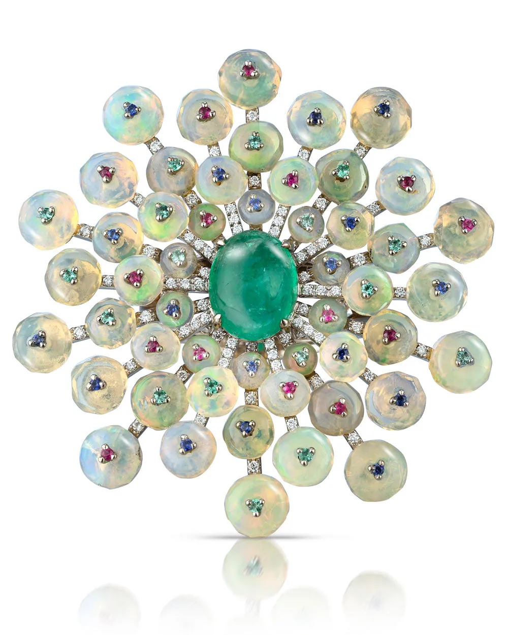 Emerald Daisy Ring