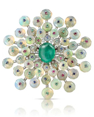 Emerald Daisy Ring