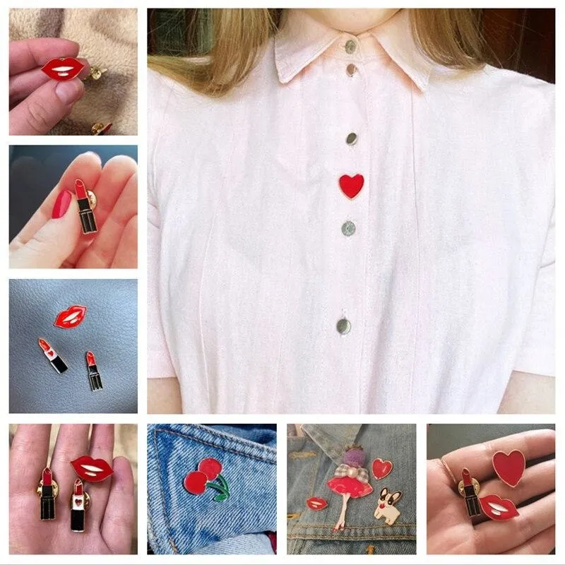 Enamel Pins in Cartoon Style
