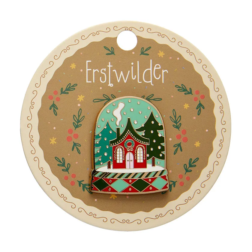 Erstwilder Merry Kitschmas - Seasonal Snow Globe Enamel Pin