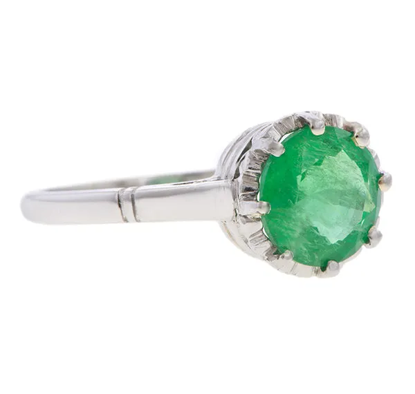 Estate Emerald Solitaire Ring, 2.15ct.