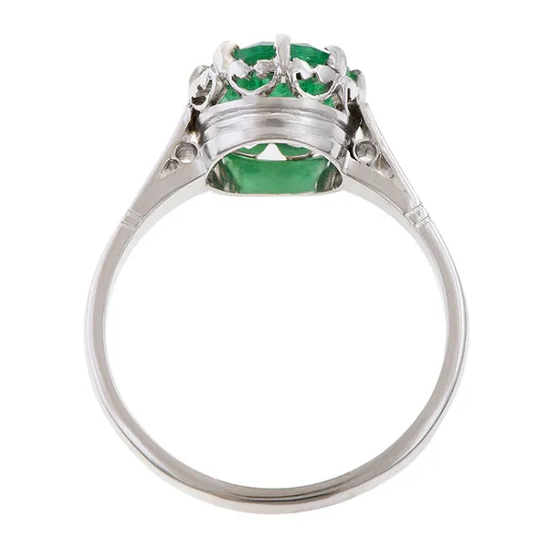 Estate Emerald Solitaire Ring, 2.15ct.