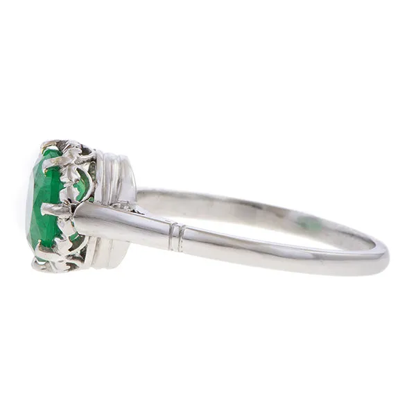 Estate Emerald Solitaire Ring, 2.15ct.