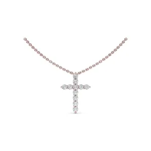 Fana Diamond Prong Cross Necklace