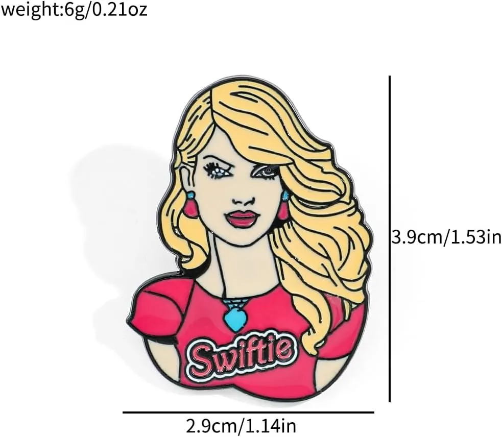 Fashion pop diva enamel pin - moldy cartoon character pins, backpack, hat, jacket badge gift for fans, music lovers