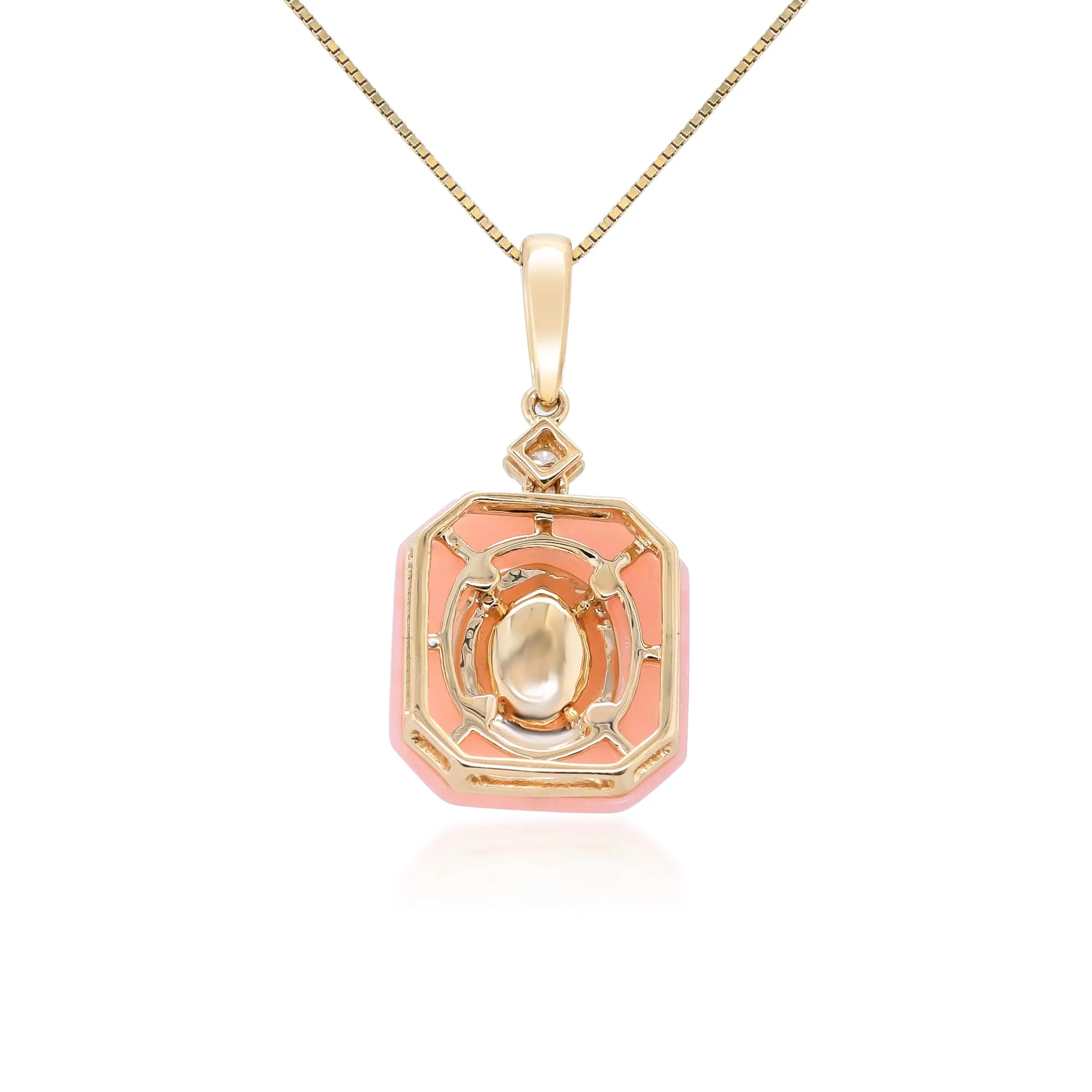 Gin and Grace 14K Pink Opal Earring, Pendant and Ring Set