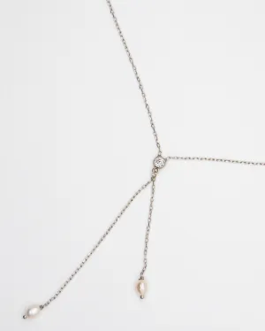 Gina Pearl Lariat Necklace