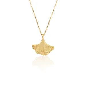 Gold Ginkgo Pendant