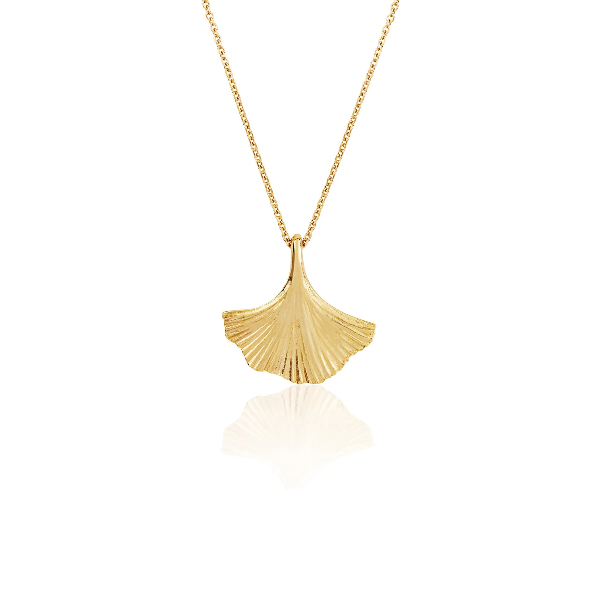 Gold Ginkgo Pendant