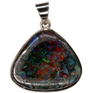 Green Koroit Matrix Opal Pendant