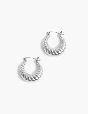 Halle Hoops 1", Silver