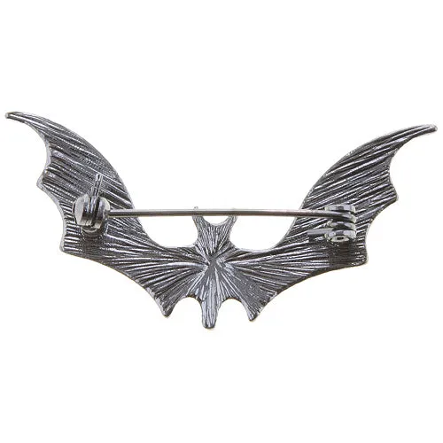 Halloween Costume Jewelry Spooky Bat Brooch Pin Neon Lime Green BH230