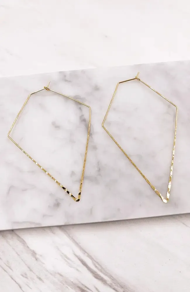 HAMMERED TRIANGLE EARRINGS