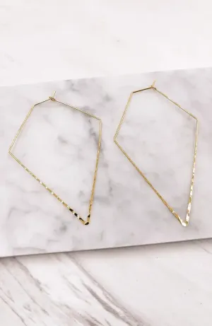 HAMMERED TRIANGLE EARRINGS