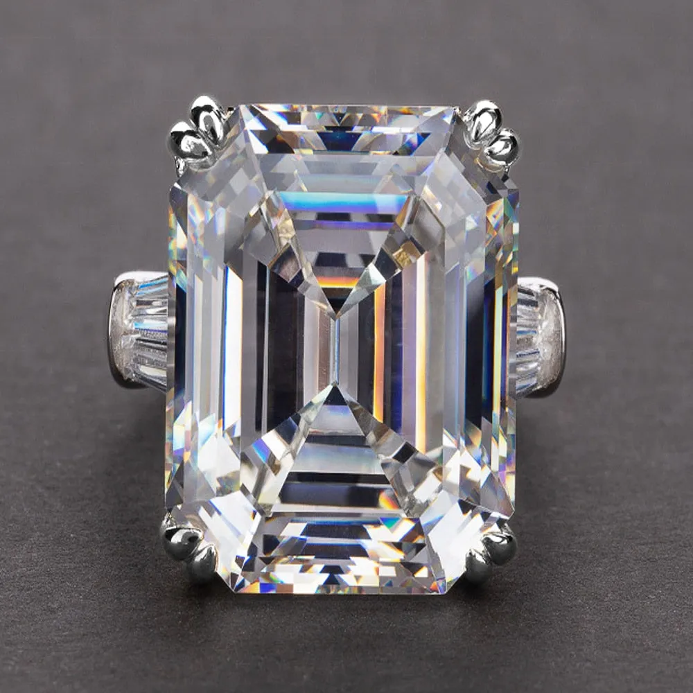 Huitan Luxury Solitaire Big Rectangle CZ for  Women / Wedding, Engagement ring.