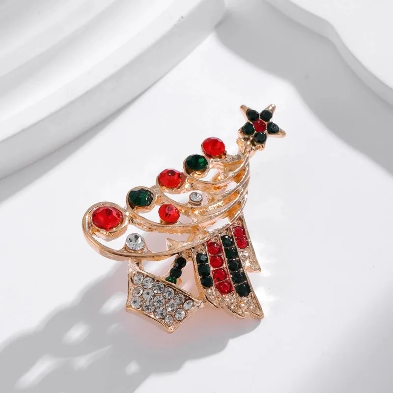 IG Style Cartoon Style Simple Style Tree Snowman Snowflake Alloy Enamel Inlay Rhinestones Unisex Brooches