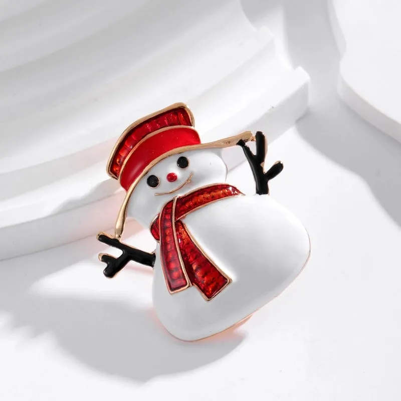 IG Style Cartoon Style Simple Style Tree Snowman Snowflake Alloy Enamel Inlay Rhinestones Unisex Brooches