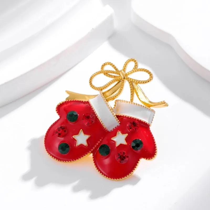 IG Style Cartoon Style Simple Style Tree Snowman Snowflake Alloy Enamel Inlay Rhinestones Unisex Brooches