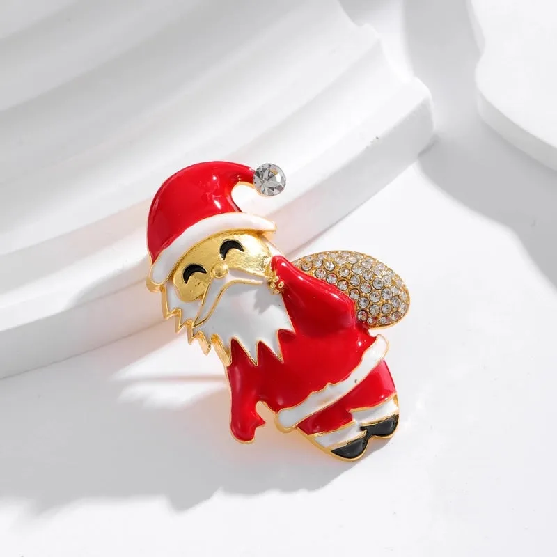 IG Style Cartoon Style Simple Style Tree Snowman Snowflake Alloy Enamel Inlay Rhinestones Unisex Brooches