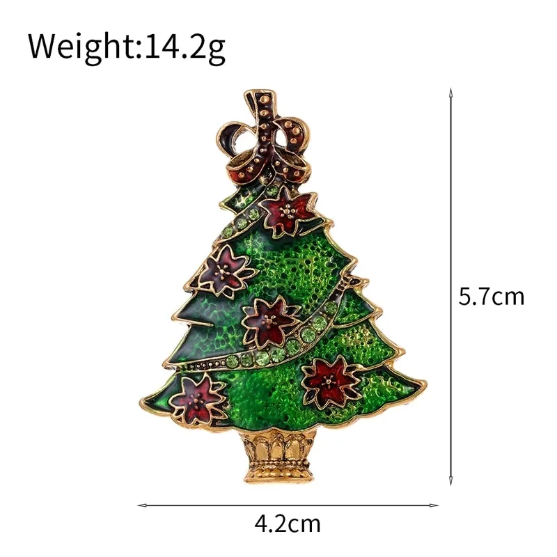 IG Style Cartoon Style Simple Style Tree Snowman Snowflake Alloy Enamel Inlay Rhinestones Unisex Brooches