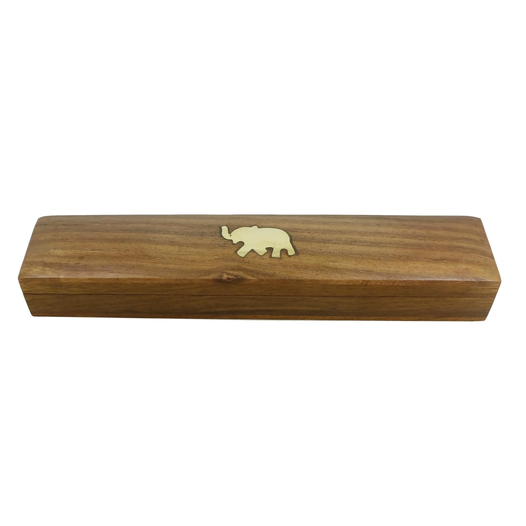 Indian Elephant Jewelry Holder - 10 x 2 x 1.5 Inch Large Wood Box - Jewelry Boxes for Necklaces