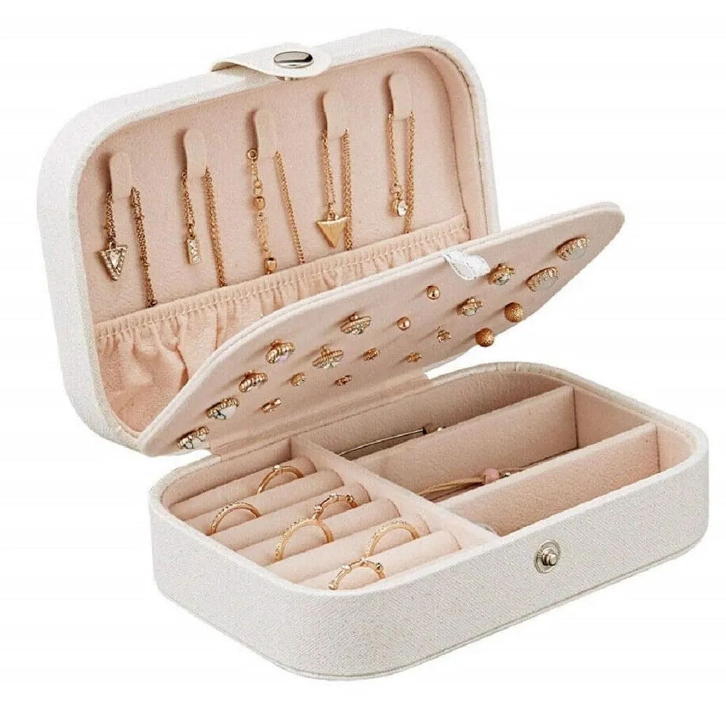 Jewellery Organisers Box PU Leather Storage Case for Rings, Earrings, Necklace Jewelry Organizer for Women | Medium