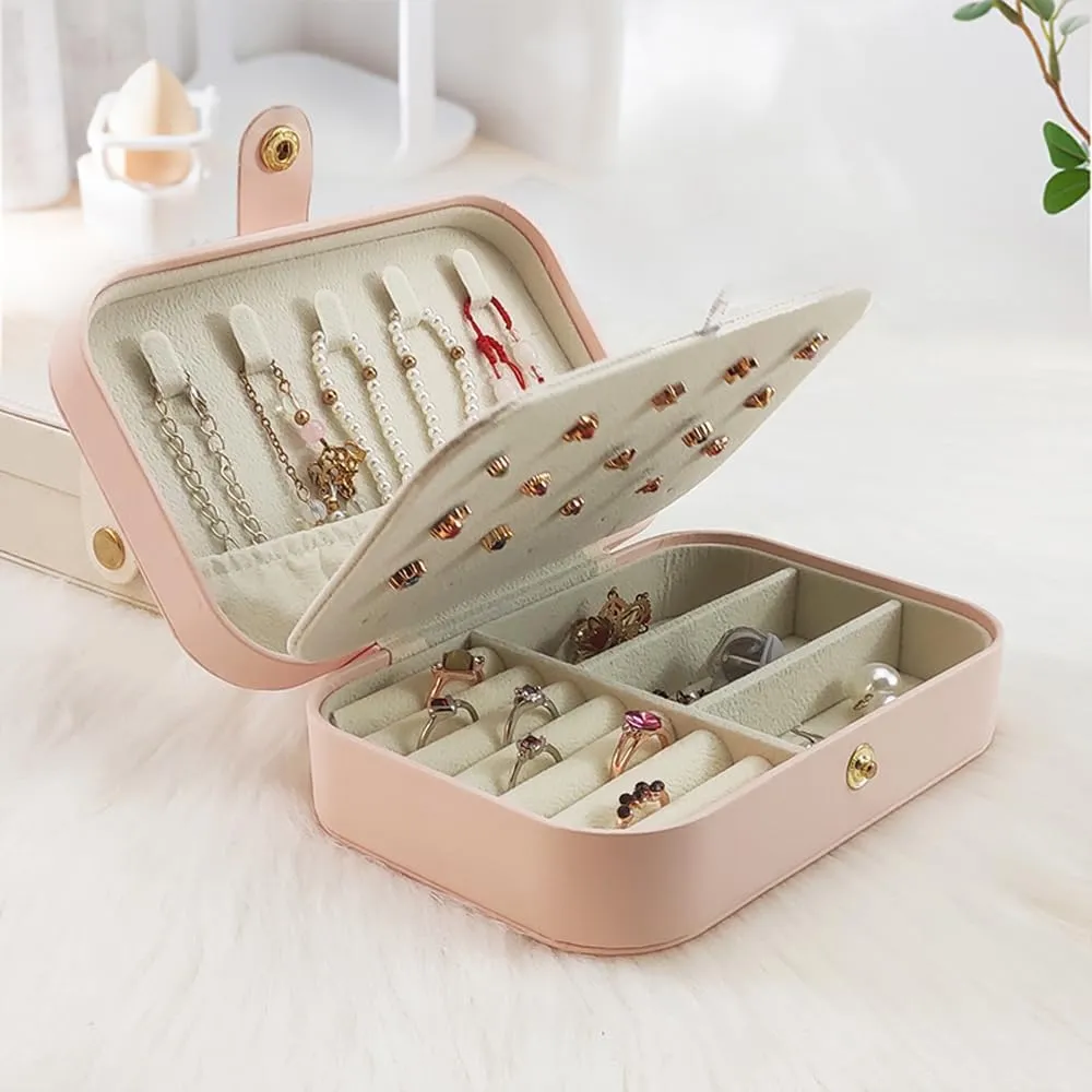 Jewellery Organisers Box PU Leather Storage Case for Rings, Earrings, Necklace Jewelry Organizer for Women | Medium