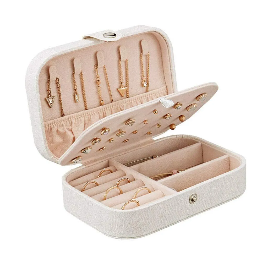 Jewellery Organisers Box PU Leather Storage Case for Rings, Earrings, Necklace Jewelry Organizer for Women | Medium