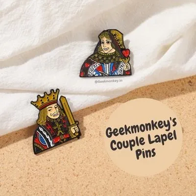King and Queen - Metal Brooch