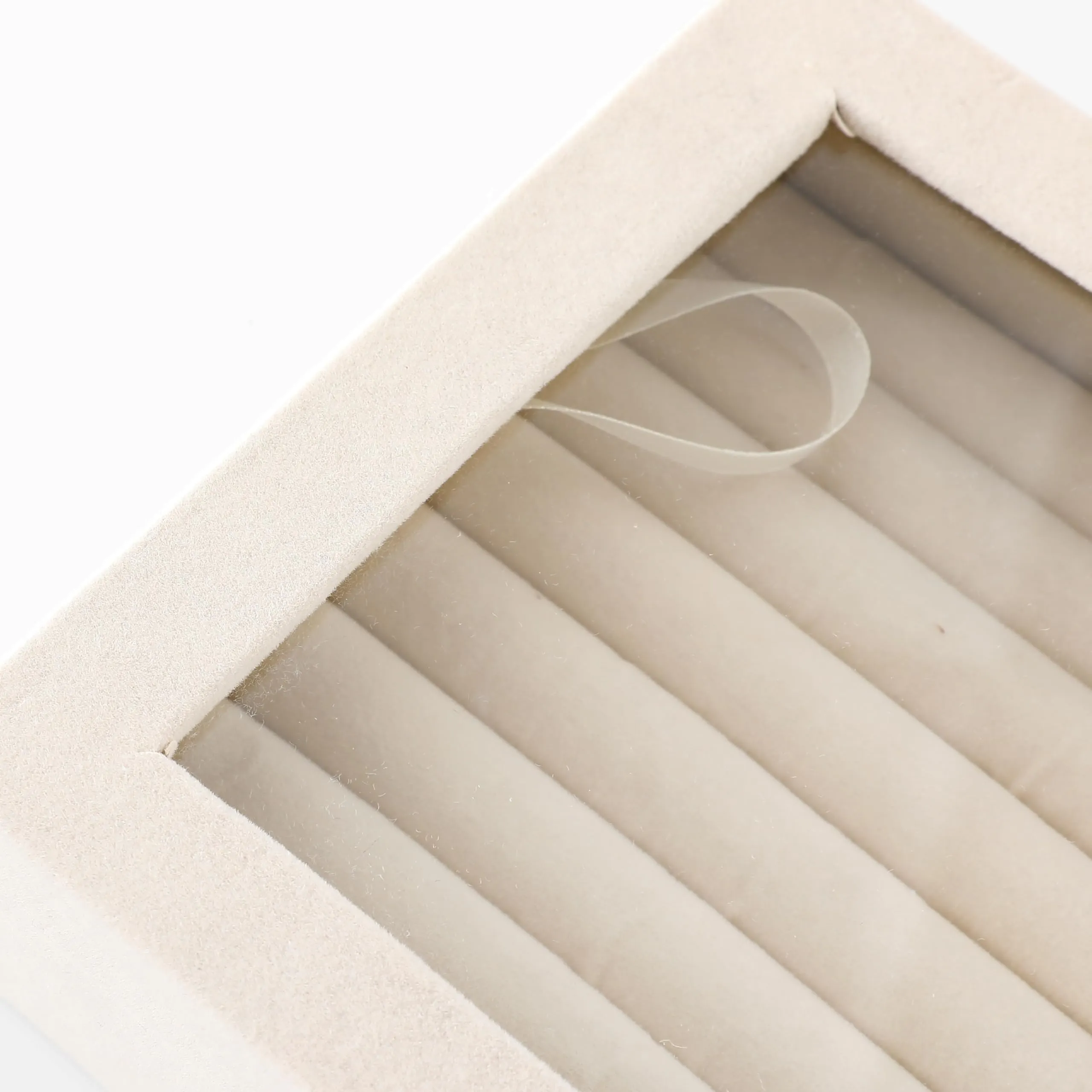 Kuber Industries Pack of 3 Velvet Jewelry Box Organizer | Jewelry Storage Box | Jewelry Organizer | Showcase Holder Dresser Organizer for Earring Necklace Bracelet Ring |YXX-019 | White