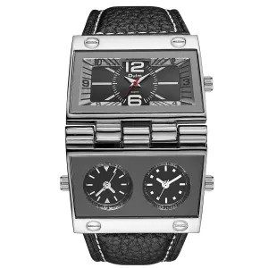 Large dial trendy multi-time zone watch W22HP89525