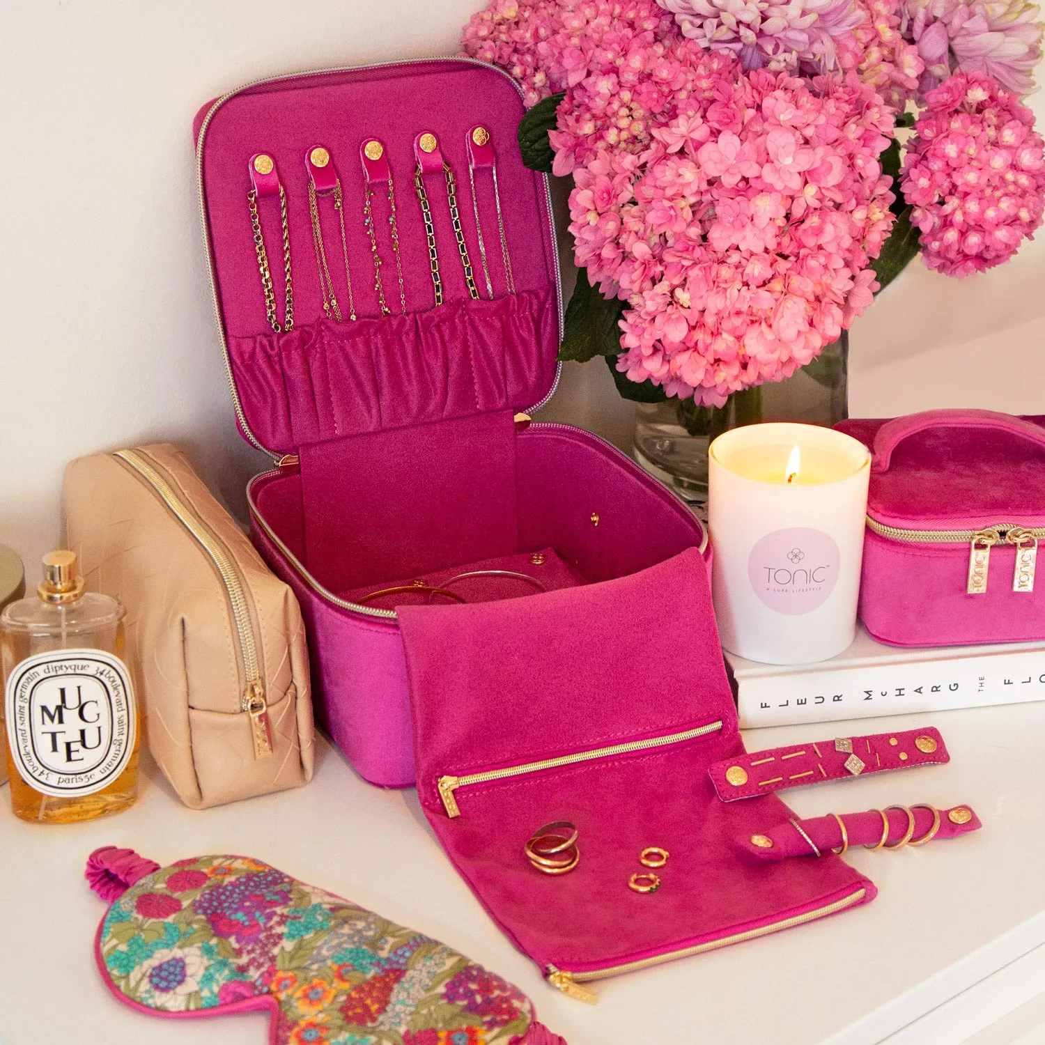 Large Jewellery Cube - Luxe Velvet Berry