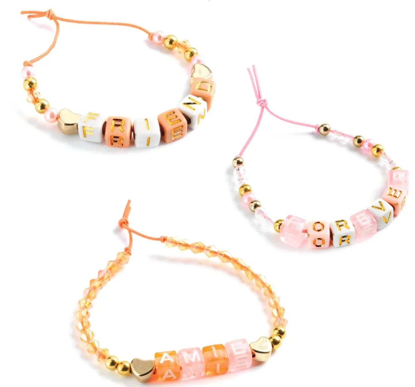 LGA Alphabet Beads Gold