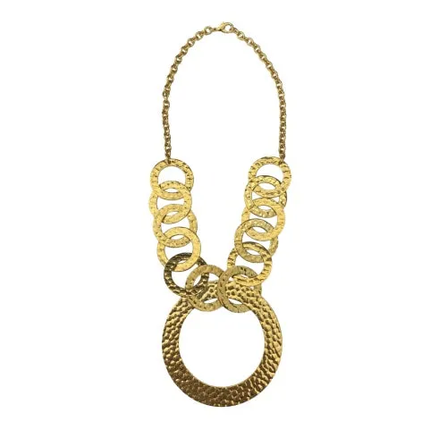 Loop Sterling Silver 24k Gold Vermeil Statement Necklace I Jan Leslie