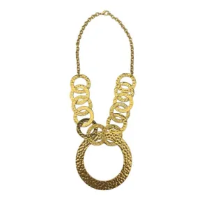 Loop Sterling Silver 24k Gold Vermeil Statement Necklace I Jan Leslie