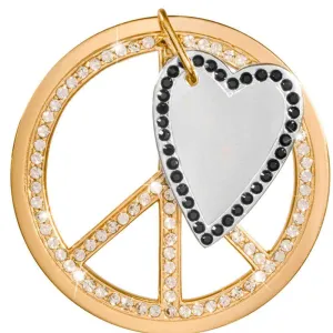 Love And Peace Dangle Coin C1385GL