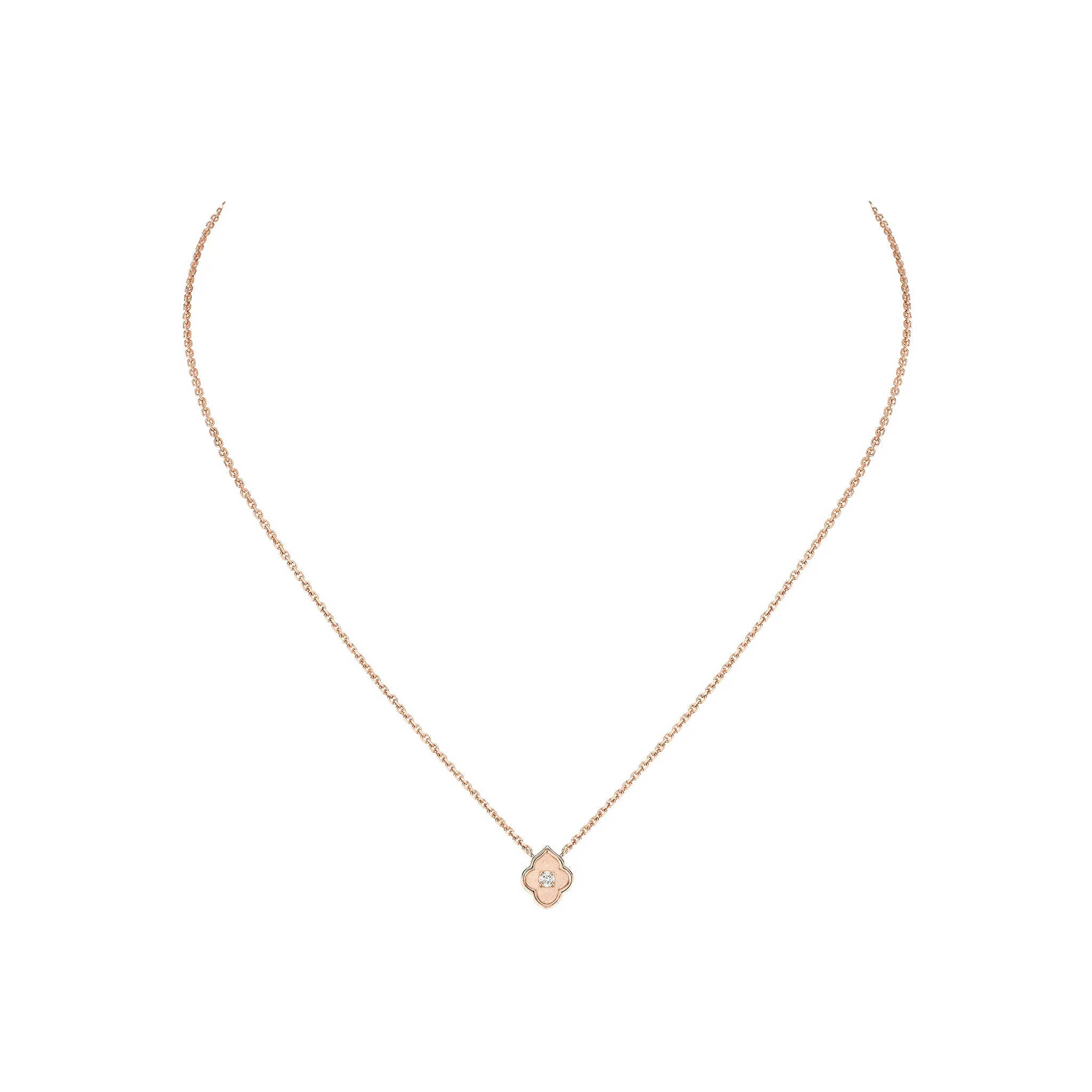 Luce - 1 Diamond Rose Gold Pendant