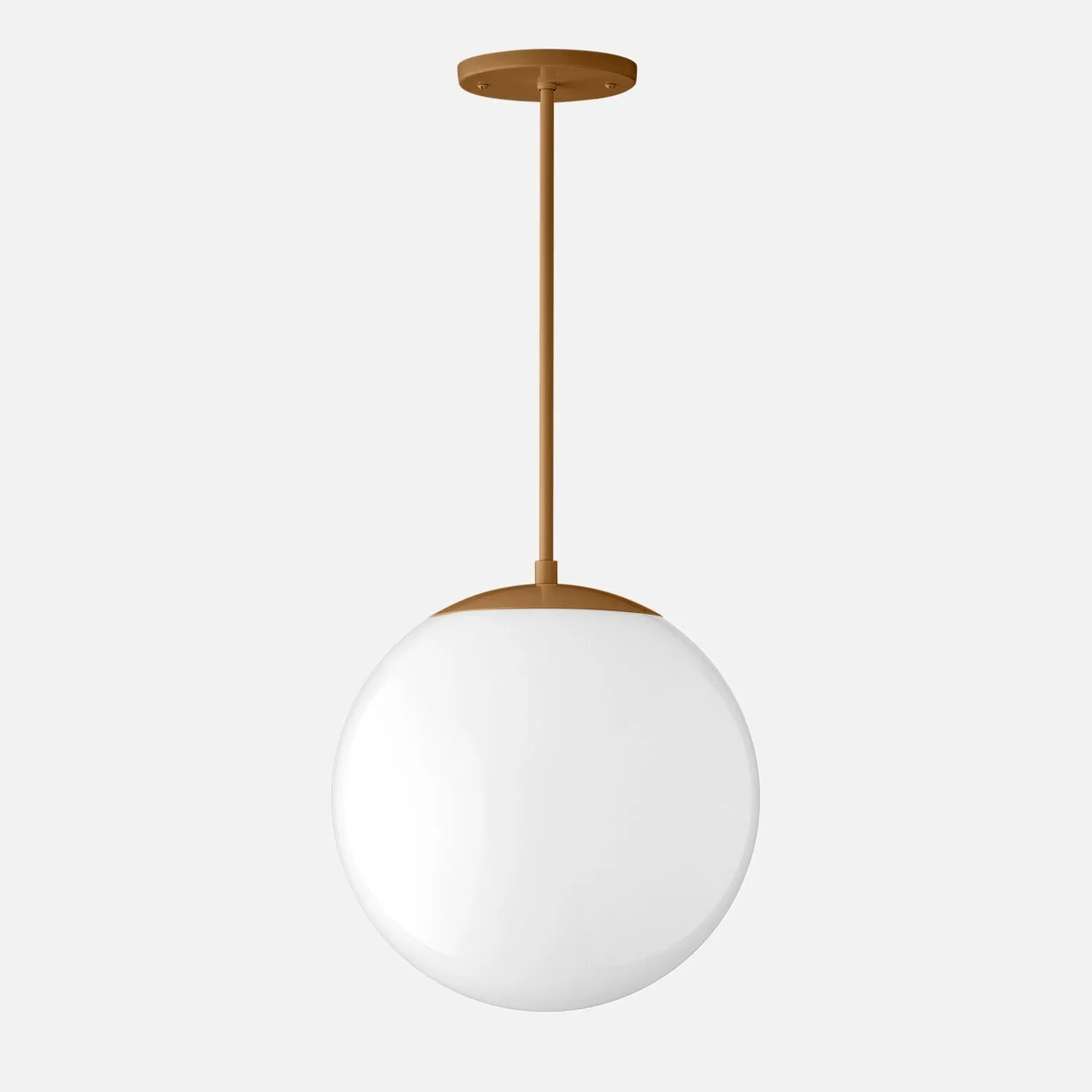 Luna Rod Pendant with 12" Opal Shade - Vaulted
