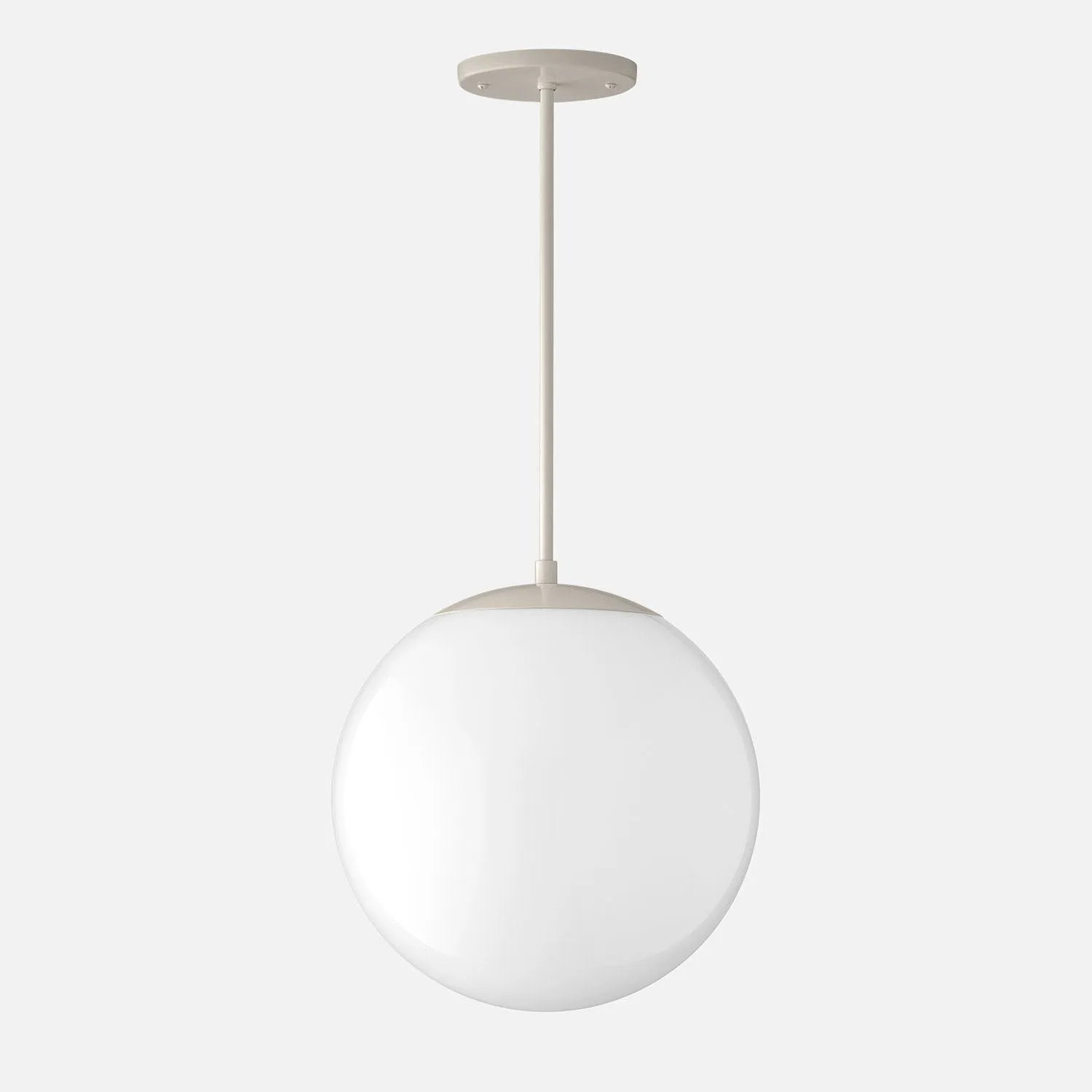 Luna Rod Pendant with 12" Opal Shade - Vaulted